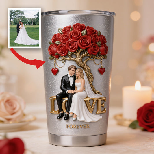 Personalized Wedding Couple Tumbler - Unique Wedding Gift for Newlyweds