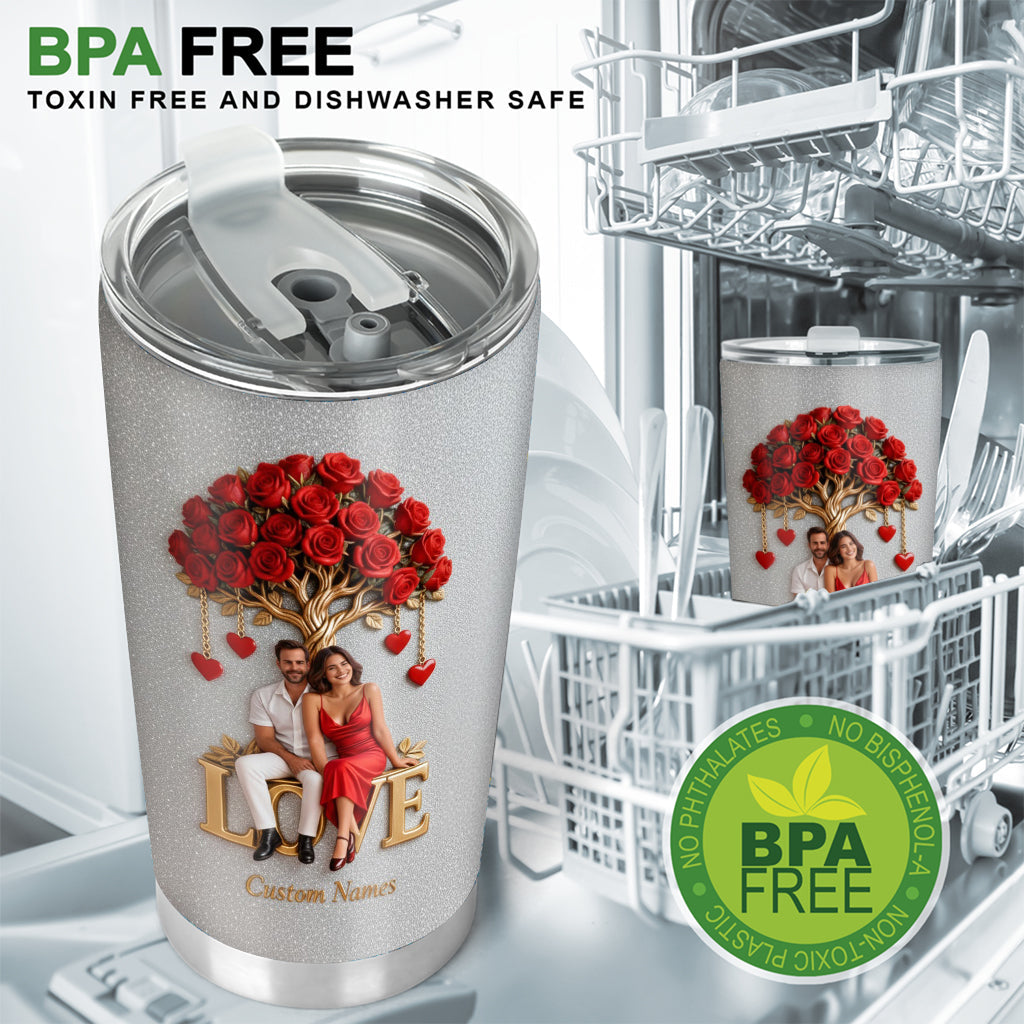 Personalized Middle-Aged Couple Tumbler, Romantic Husband Wife Gift