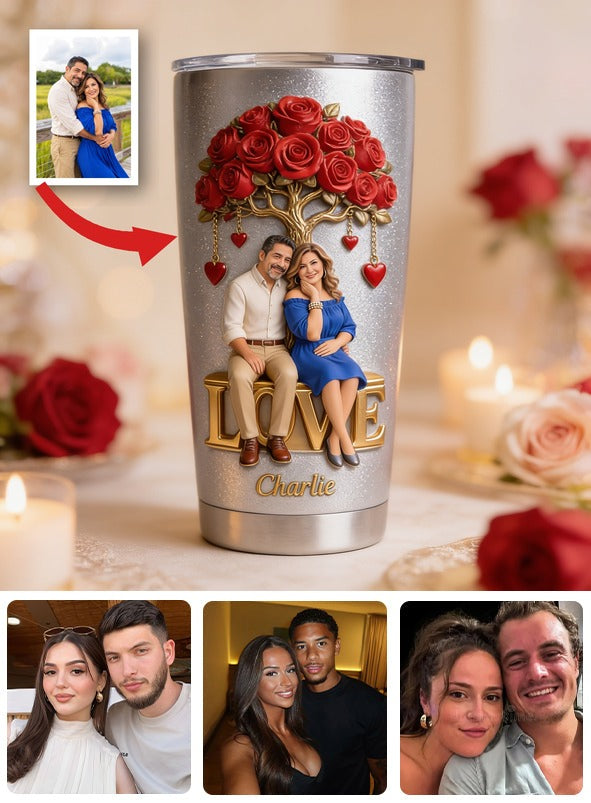 Personalisierter Tumbler für mittelalte Latino-Paare - Geschenk für Mann & Frau