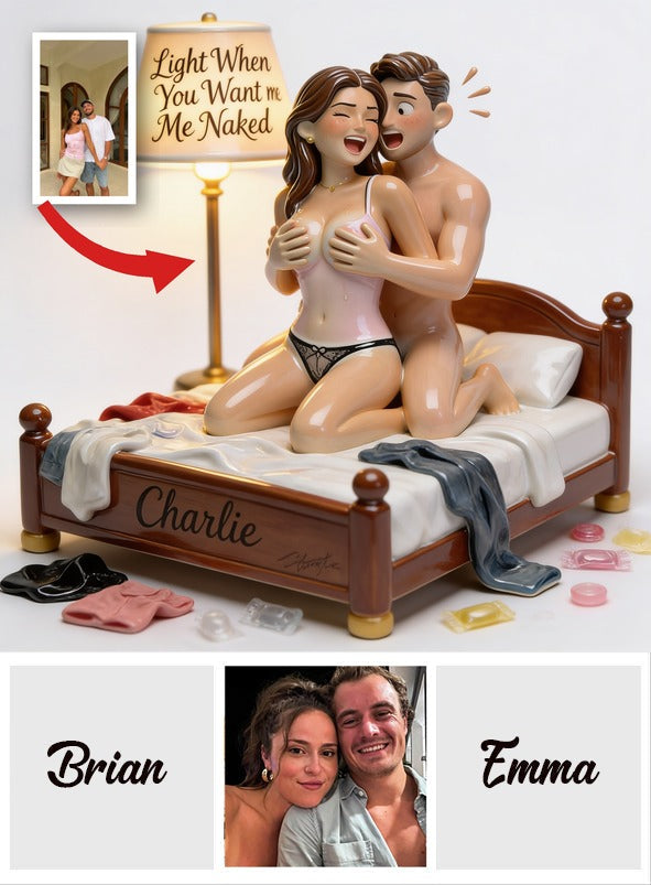 Personalized Latino Couple Acrylic LED Night Light Romantic Bedroom Gift