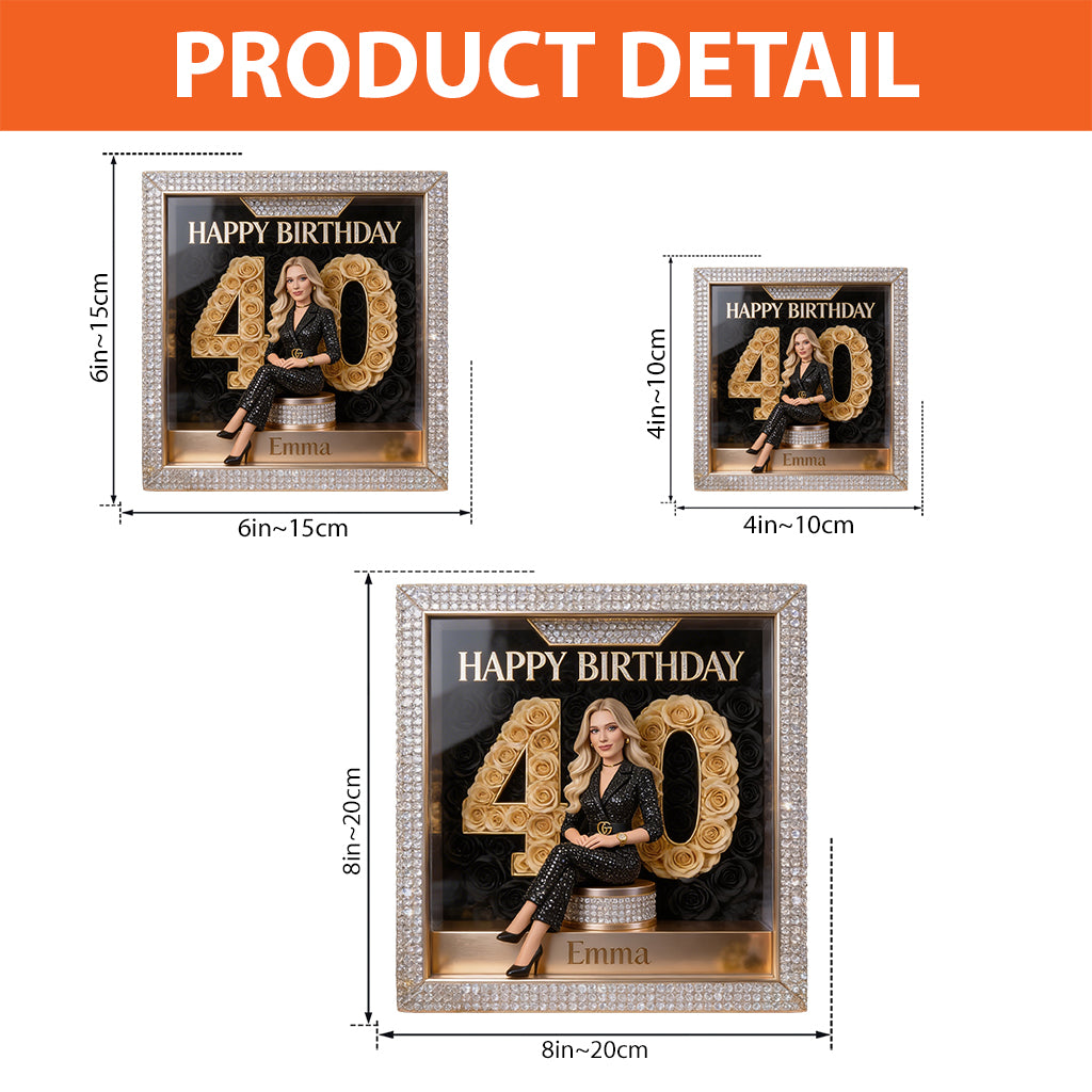 Personalized 70th Birthday Older Latina Woman Custom Shaped Acrylic Plaque