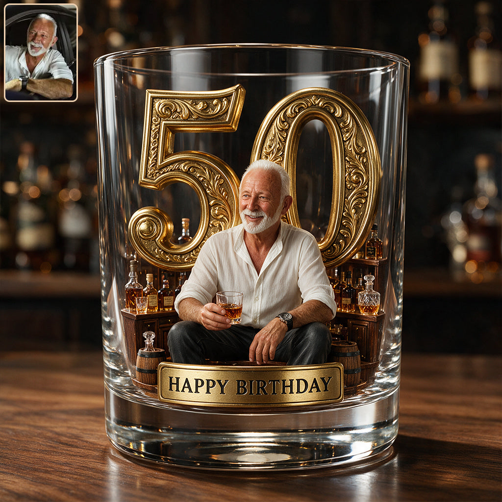 Personalized 45th Birthday Middle-Aged Latino Man Whiskey Decanter Set Gift For Dad Husband Grandpa