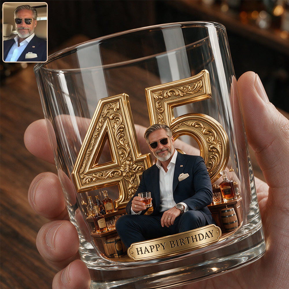 Personalized 25th Birthday Man Whiskey Decanter Set Gift For Him Husband Son Boyfriend