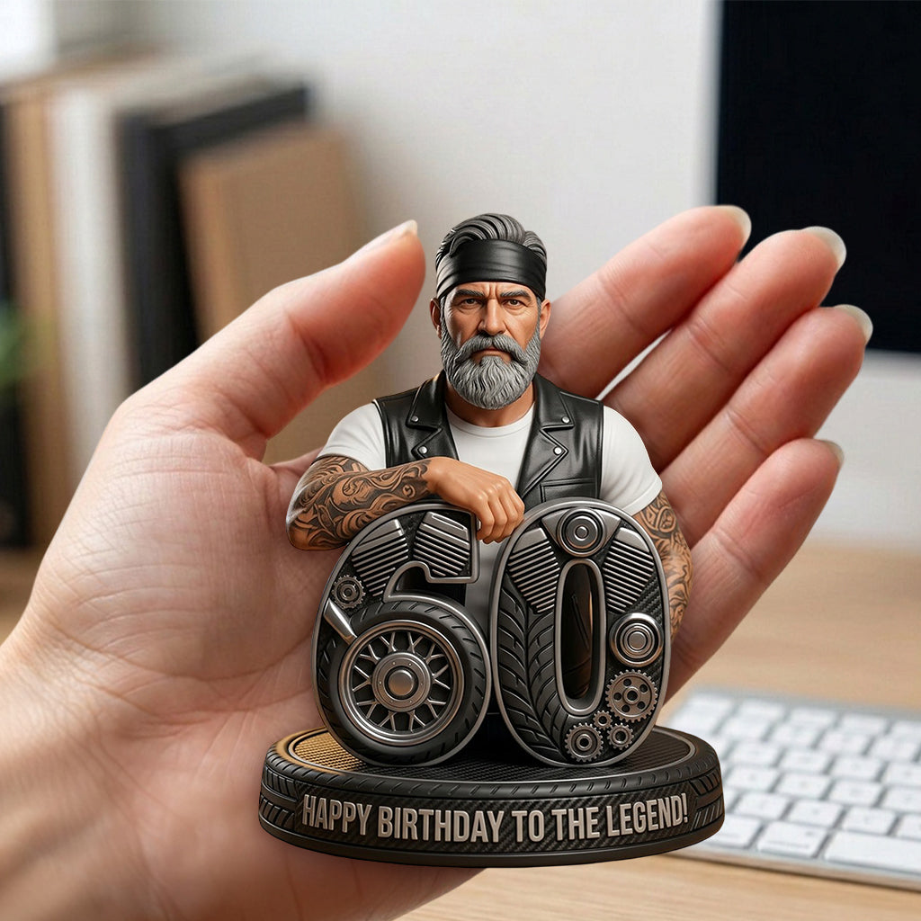 Personalized 45th Birthday Middle-Aged Latino Man 3D Figurine Gift for Dad Husband Grandpa