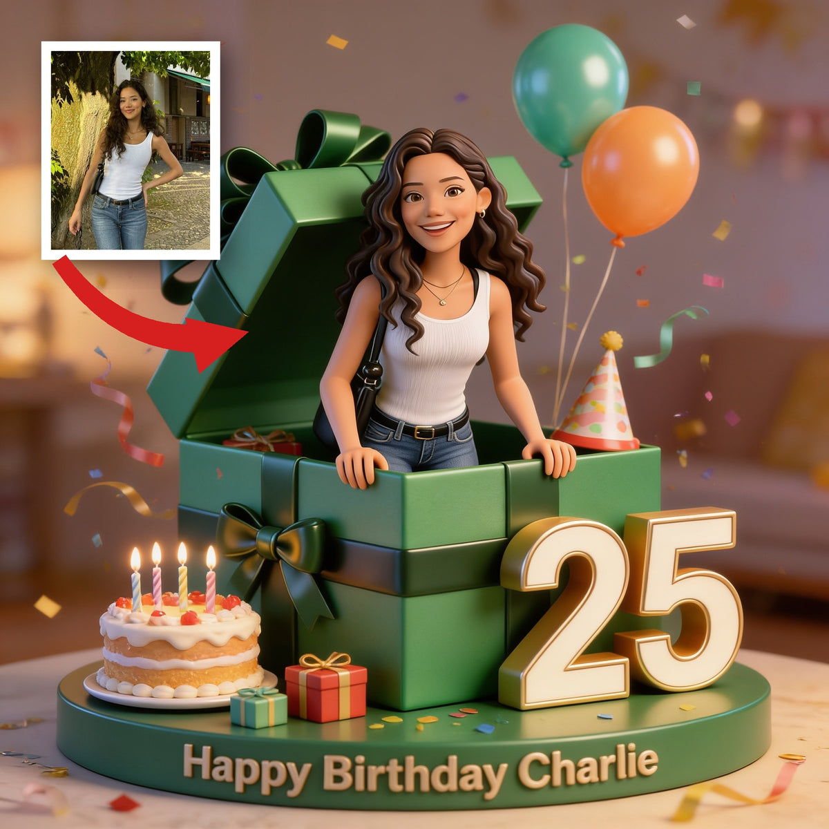 Personalized 25th Birthday Latina Woman Custom Shaped Acrylic Plaque Gift For Her