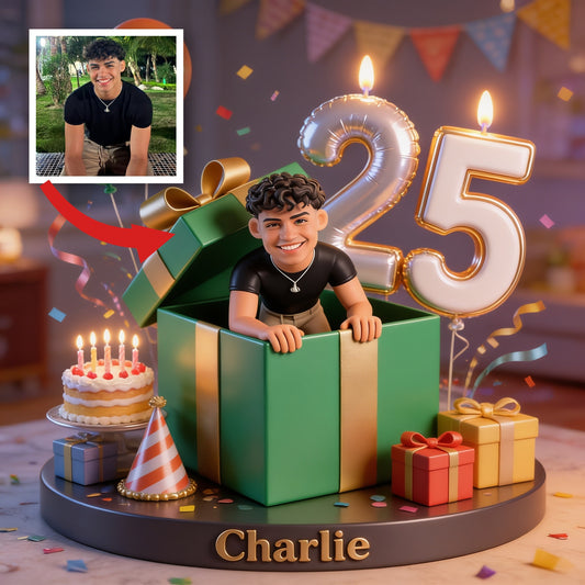 Personalized 25th Birthday Latino Man Custom Shaped Acrylic Plaque Birthday Gift