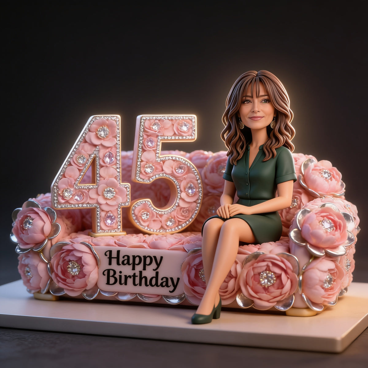 Personalized 45th Birthday Middle-Aged Latina Woman Custom Acrylic Plaque