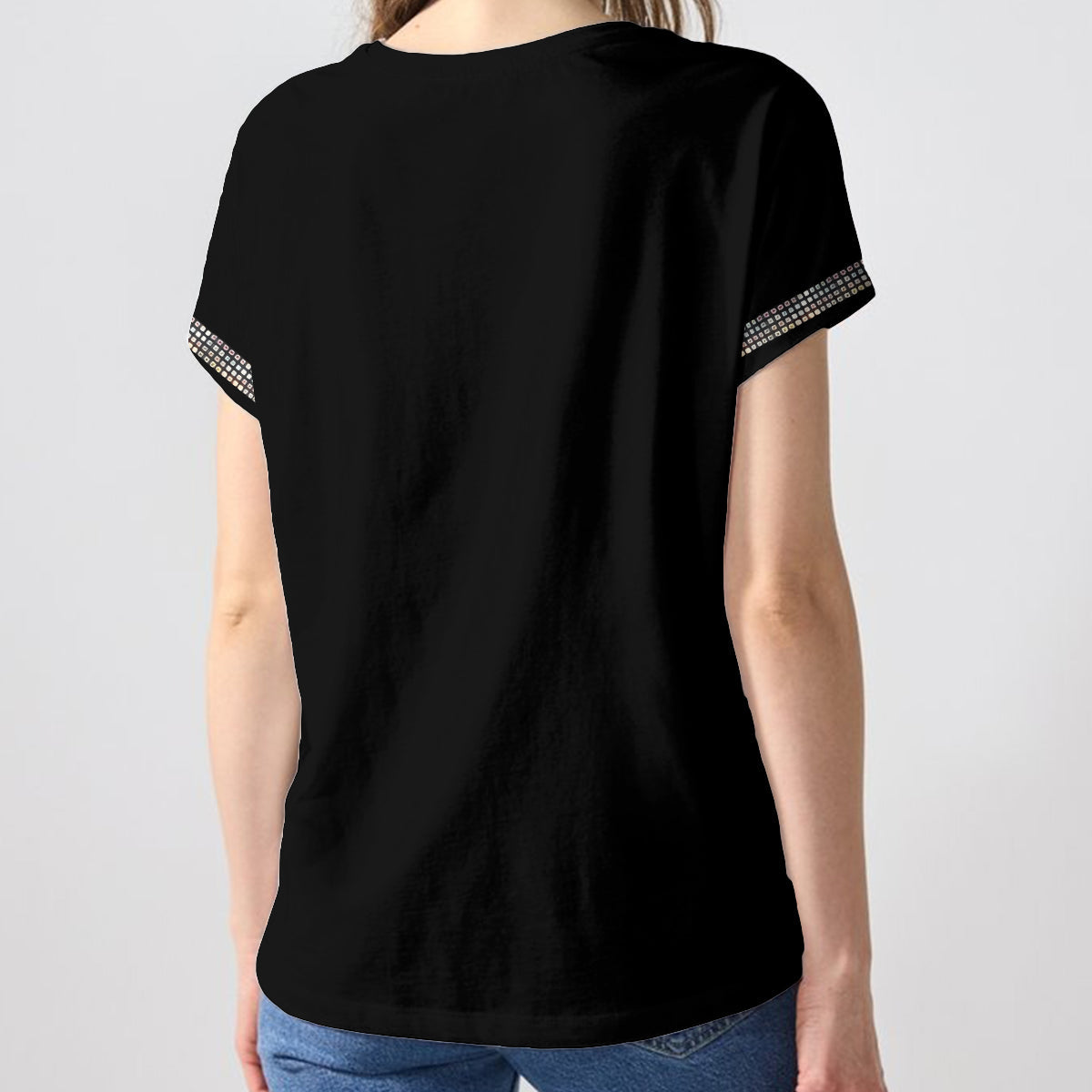 Personalized 45th Birthday Middle-Aged Latina Woman V-Neck T-Shirt