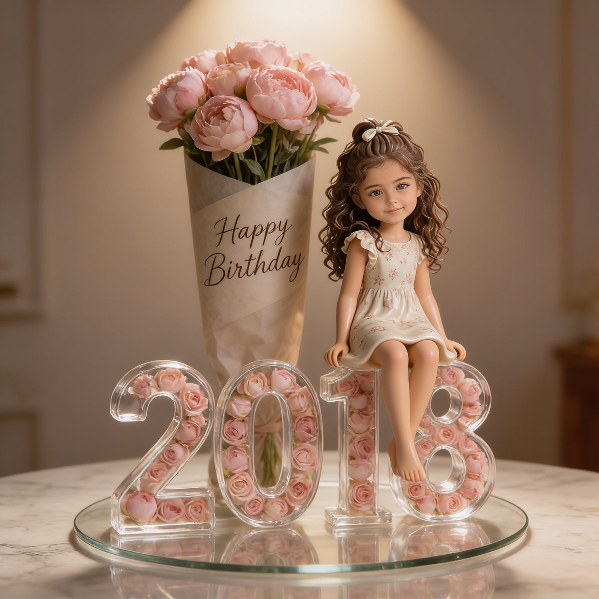 Personalized Birthday Latina Little Girl Custom Shaped Acrylic Plaque Gift for Daughter Granddaughter Niece