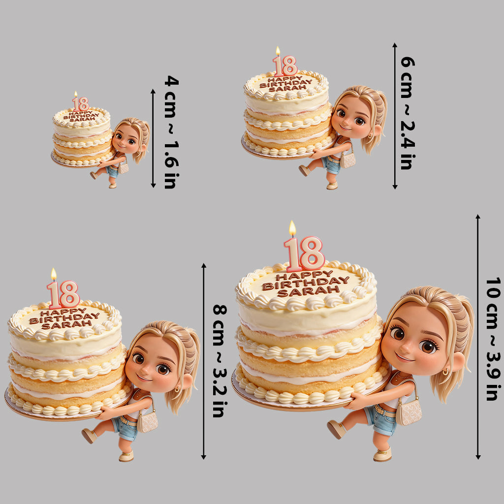 Personalized 45th Birthday Middle-Aged Woman 3D Figurine Keepsake Gift