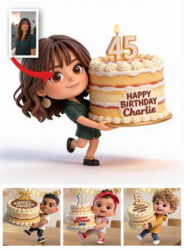 Personalized 45th Birthday Middle-Aged Latina Woman 3D Figurine Keepsake Gift