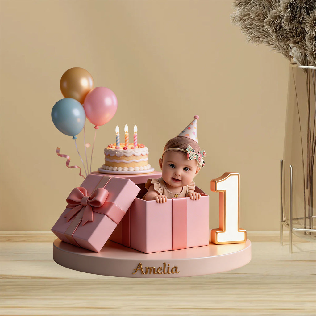 Personalized 70th Birthday Older Latino Man Custom Shaped Acrylic Plaque Birthday Gift
