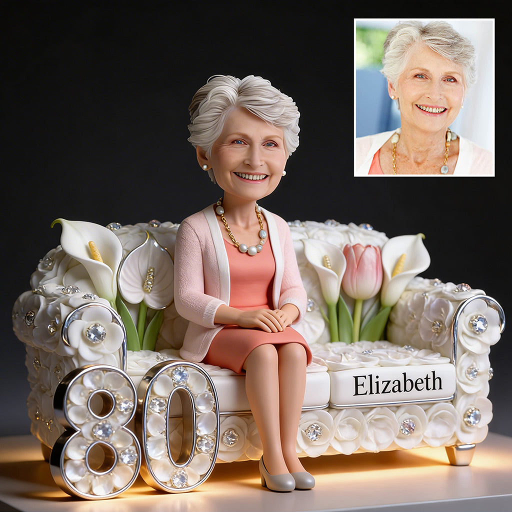 Personalized 70th Birthday Older Black Woman Custom Shaped Acrylic Plaque Gift