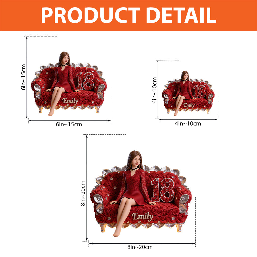 Personalized 8th Birthday Black Little Girl Custom Shaped Acrylic Plaque Daughter Granddaughter Niece Gift