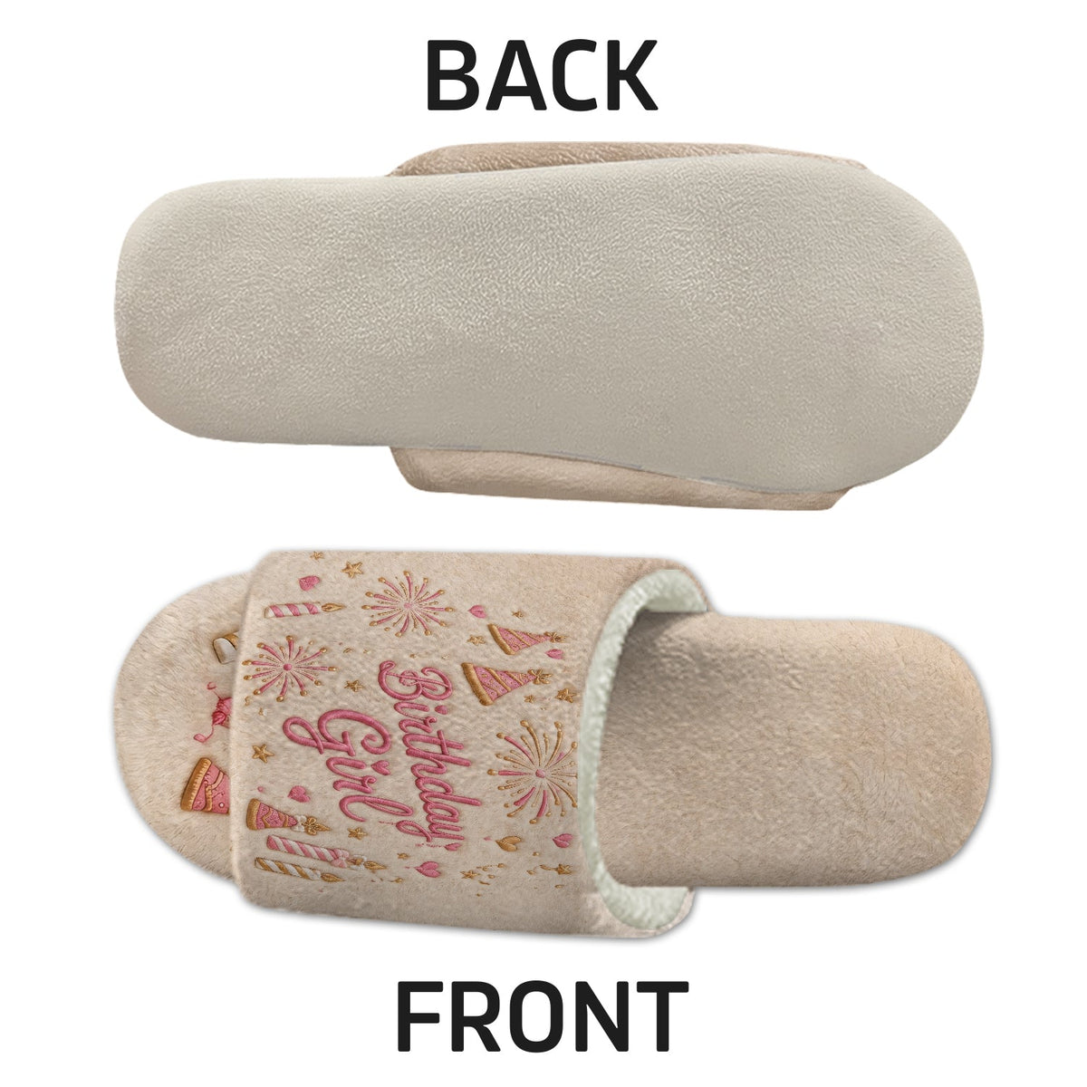 Personalized 70th Birthday Older Latina Woman Open-Toe Slippers Grandma Gift