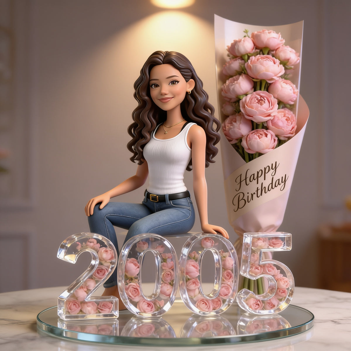 Personalized 21st Birthday Latina Woman Custom Shaped Acrylic Plaque Gift For Her