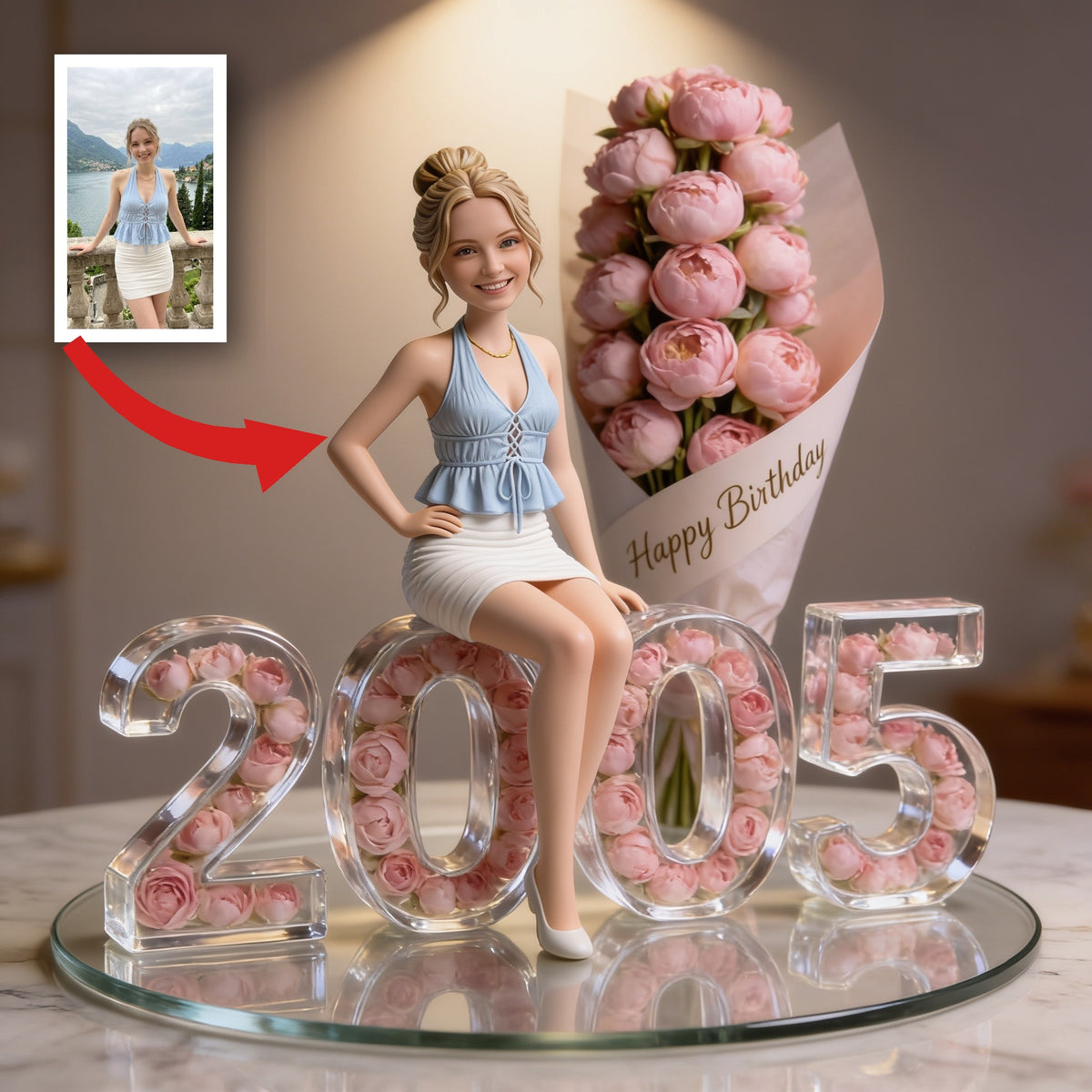 Personalized 21st Birthday Woman Custom Shaped Acrylic Plaque Gift For Her