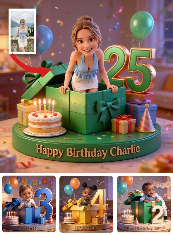 Personalized 25th Birthday Woman Custom Shaped Acrylic Plaque Birthday Gift