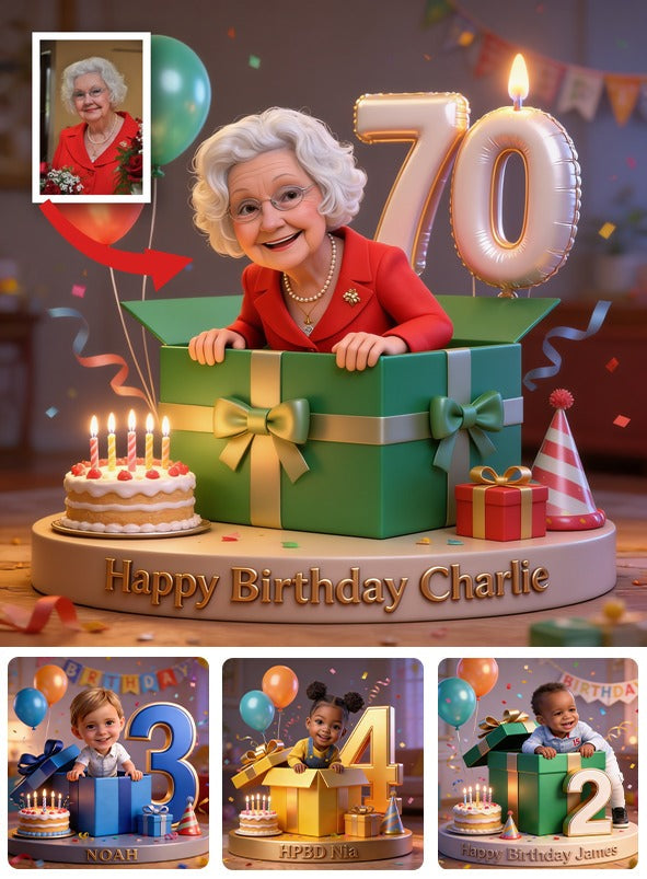Personalized 70th Birthday Older Woman Custom Shaped Acrylic Plaque, Gift for Grandma Mom Wife