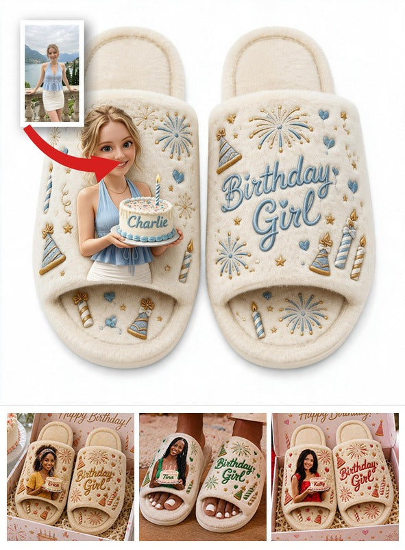 Personalized 21st Birthday Woman Open-Toe Slippers Birthday Gift