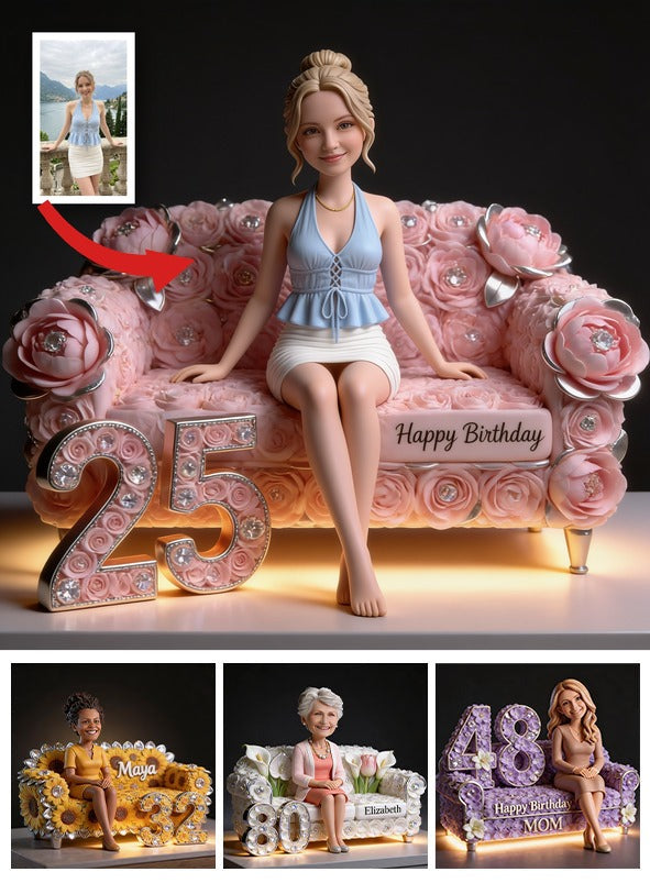 Personalized 25th Birthday Woman Custom Shaped Acrylic Plaque Birthday Gift