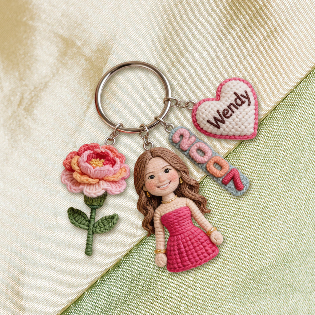 Personalized 25th Birthday Latina Woman Charm Keychain Gift For Her