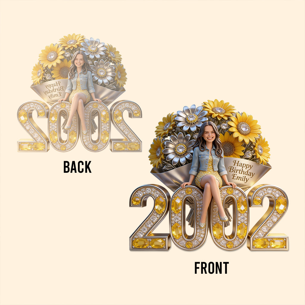 Personalized 70th Birthday Older Woman Custom Shaped Acrylic Plaque Gift for Mom Grandma Wife