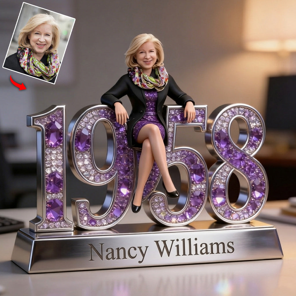 Personalized 70th Birthday Older Woman Custom Shaped Acrylic Plaque Gift For Her