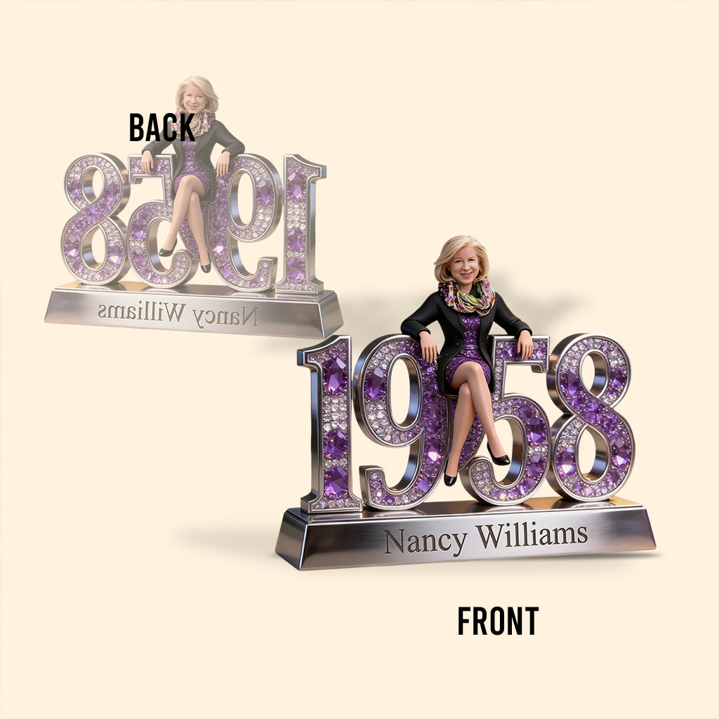 Personalized 70th Birthday Older Latina Woman Custom Shaped Acrylic Plaque Gift For Her