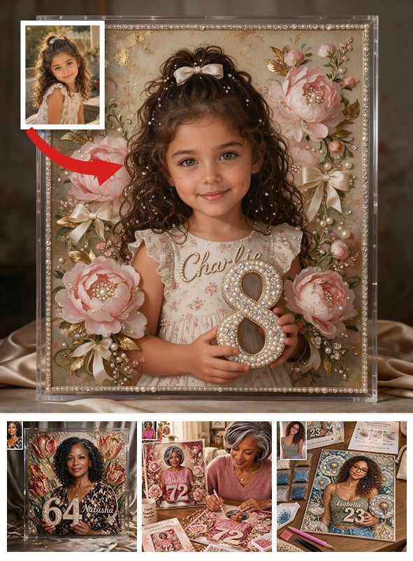Personalisierter Geburtstag Latina Mädchen Diamantmalerei Ornament Kit Geschenk für Tochter Enkelin