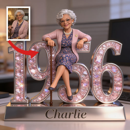 Personalized 70th Birthday Older Black Woman Custom Shaped Acrylic Plaque Gift For Her
