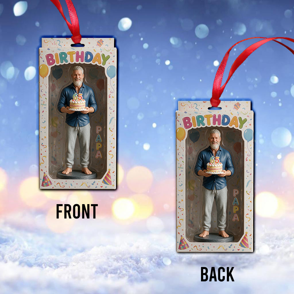 Personalized 70th Birthday Older Latino Man Ornament Gift for Dad Grandpa Husband