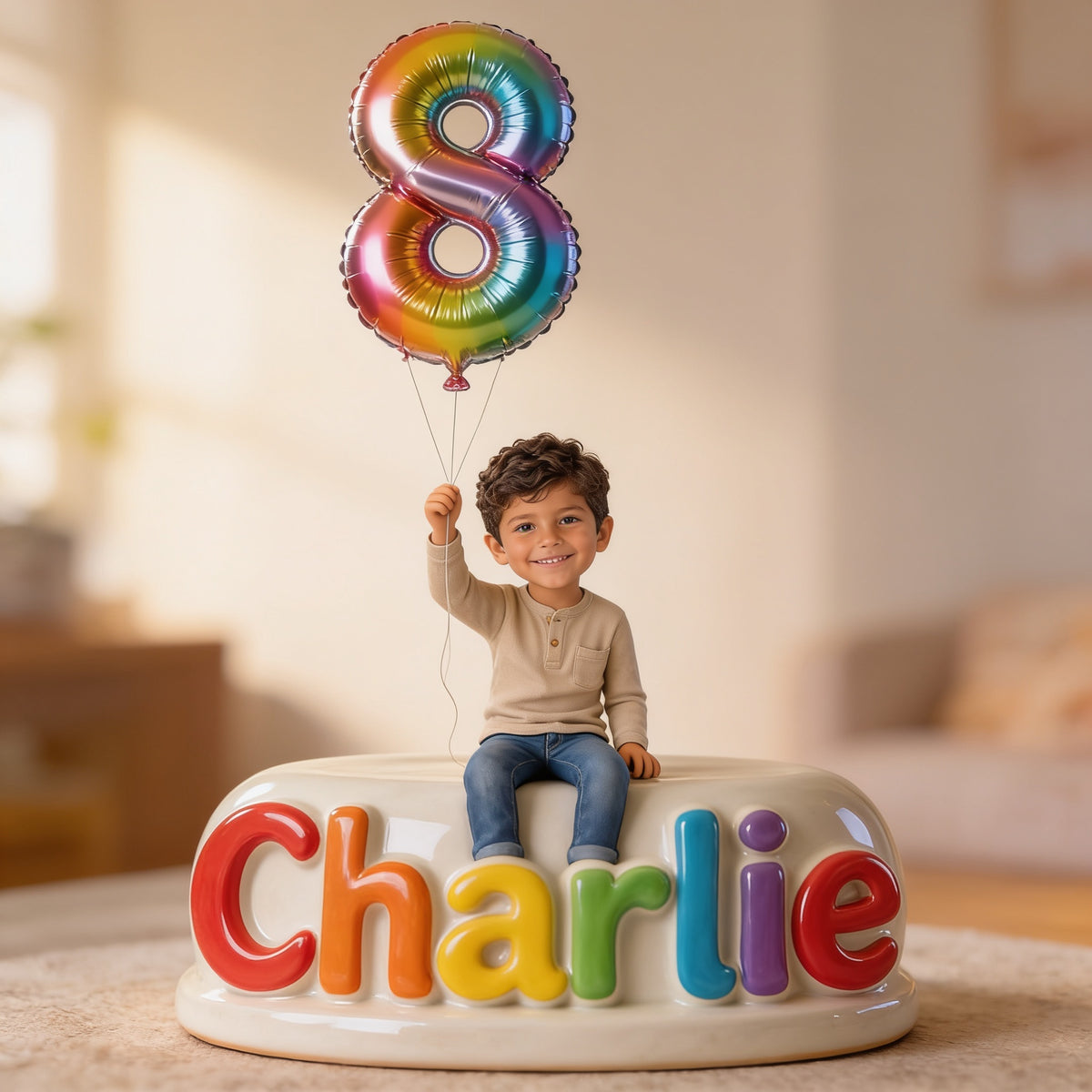 Personalized Birthday Latino Little Boy Custom Shaped Acrylic Plaque Kids Son Grandson Gift