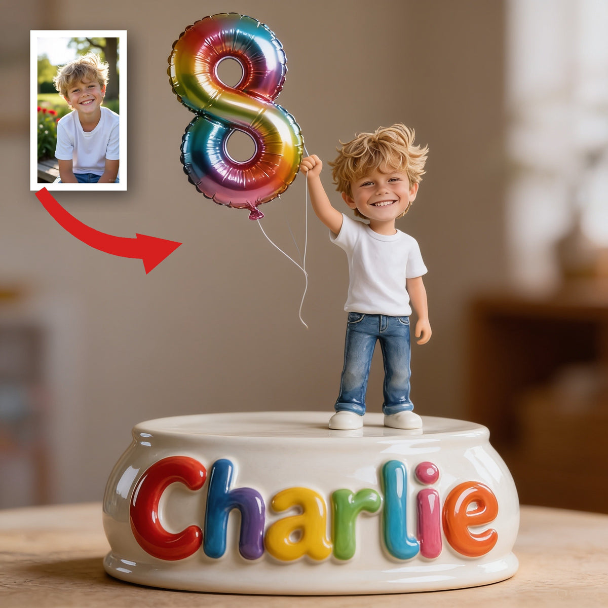 Personalized Birthday Little Boy Custom Shaped Acrylic Plaque Kids Gift
