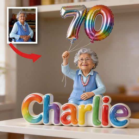 Personalized 70th Birthday Older Latina Woman Custom Acrylic Plaque Gift