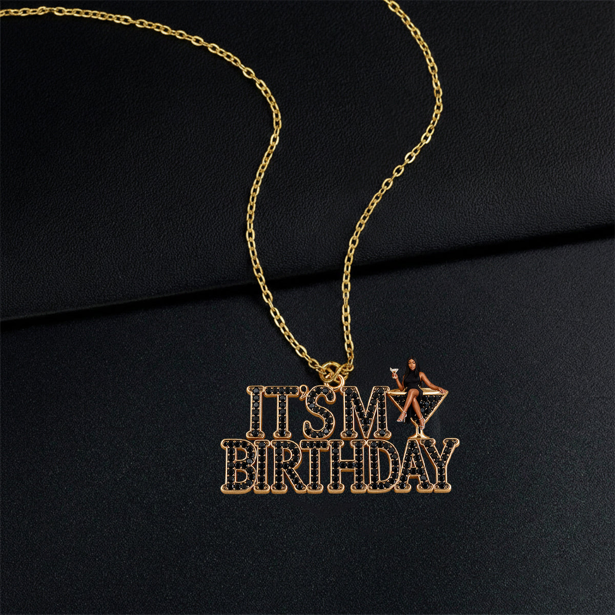 Personalized 70th Birthday Older Woman Pendant Necklace & Stud Earrings Set