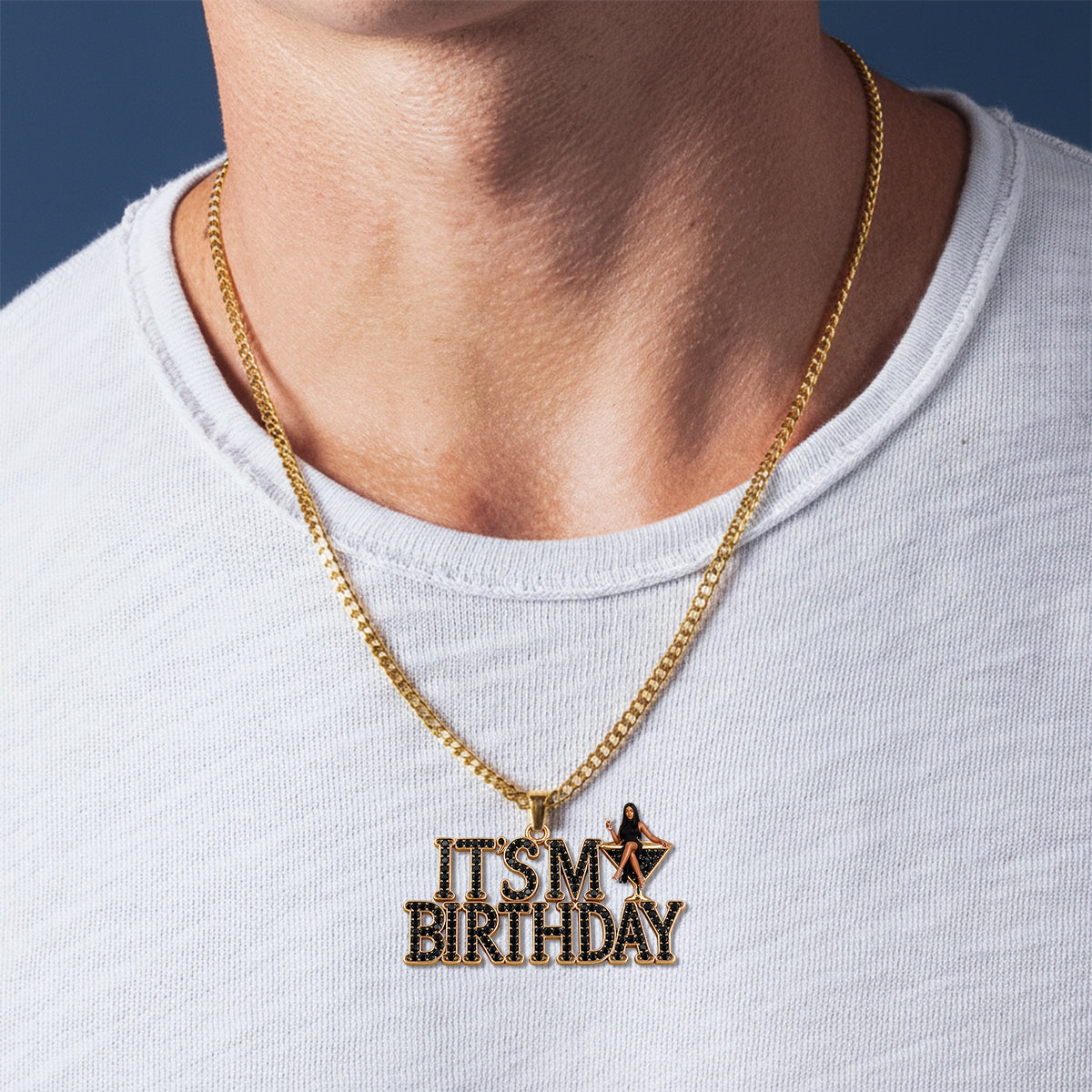 Personalized 70th Birthday Older Latina Woman Pendant Necklace & Stud Earrings Jewelry Set