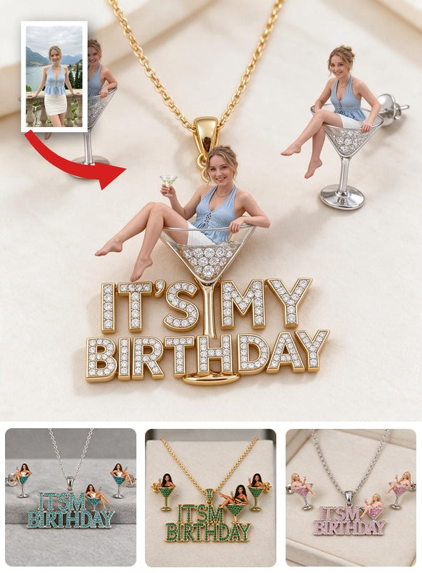 Personalized 21st Birthday Woman Pendant Necklace & Stud Earrings Set