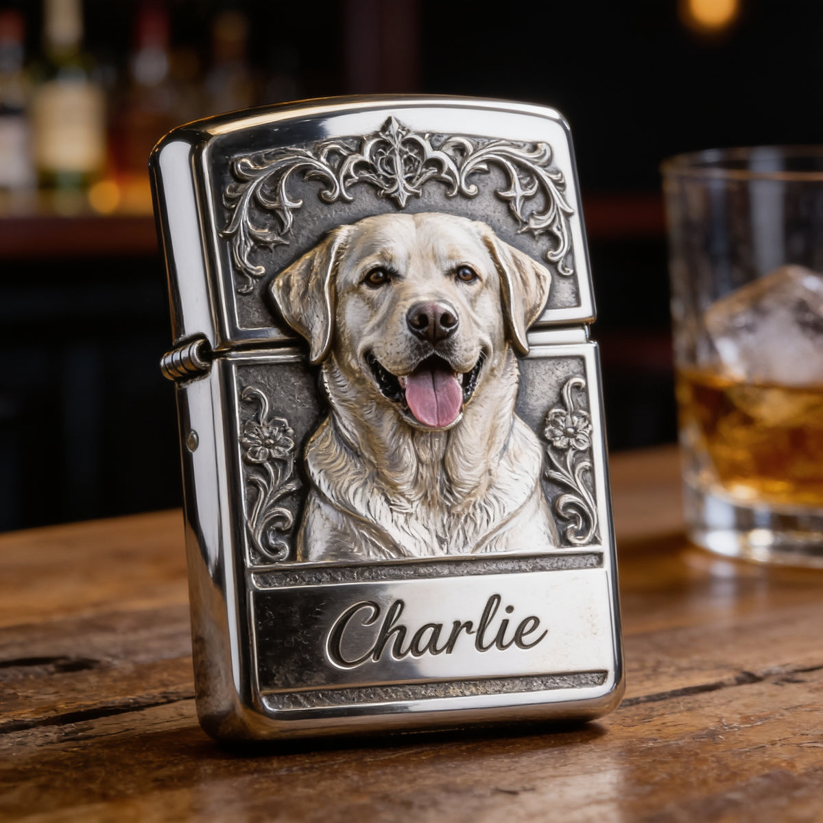 Personalized Yellow Labrador Retriever Lighter Custom Pet Owner Keepsake Gift