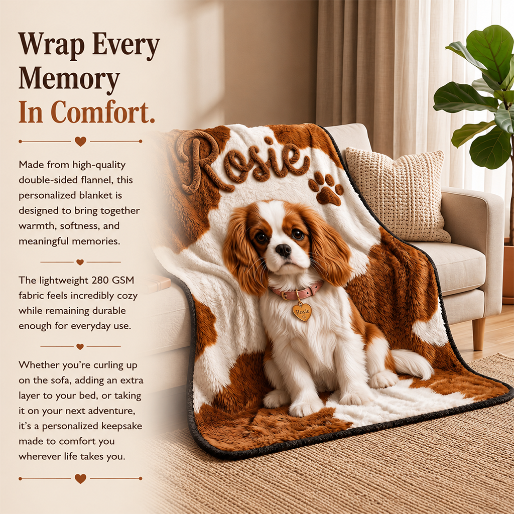 Personalized Black and Tan German Shepherd Dog Blanket Pet Gift