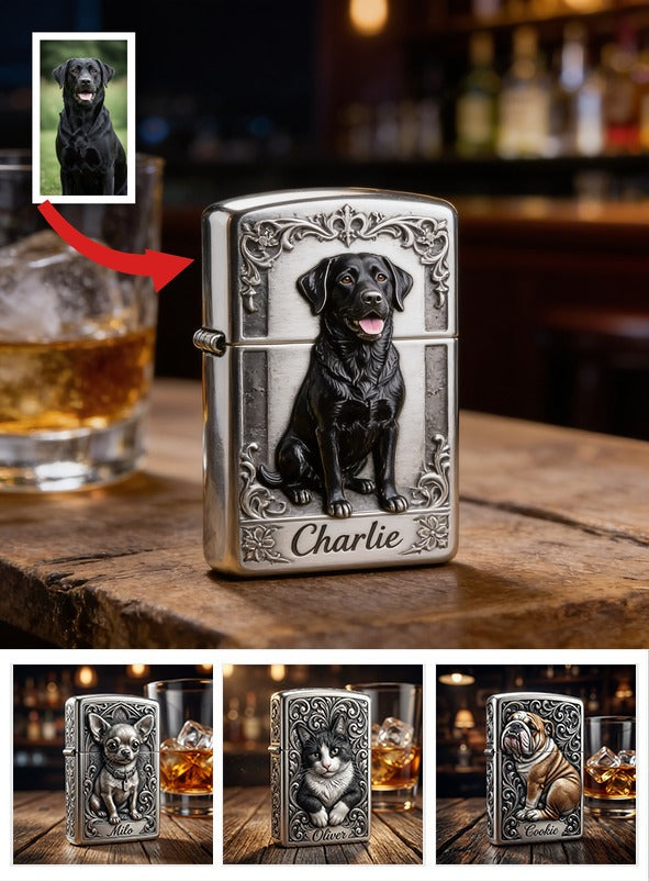 Personalized Black Labrador Retriever Lighter Custom Pet Owner Gift
