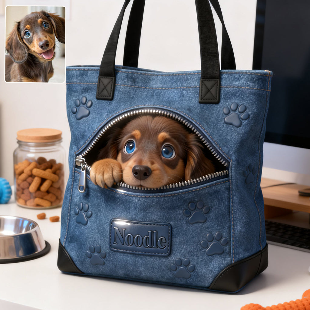 Personalized Yorkshire Terrier Tote Bag Custom Pet Dog Lover Gift