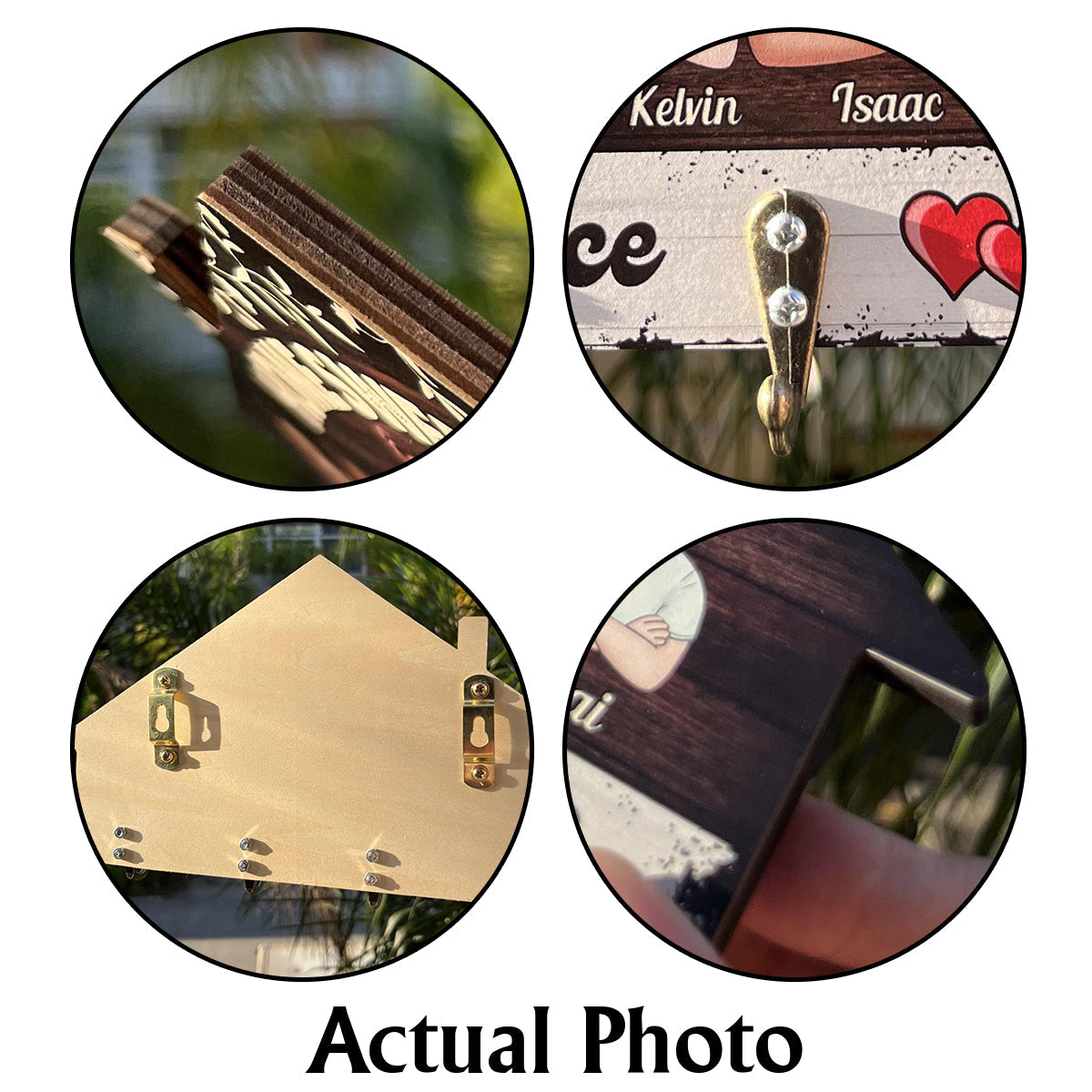 Personalized Adult Black & Tan German Shepherd Wooden Key Rack Wall Hanging Gift
