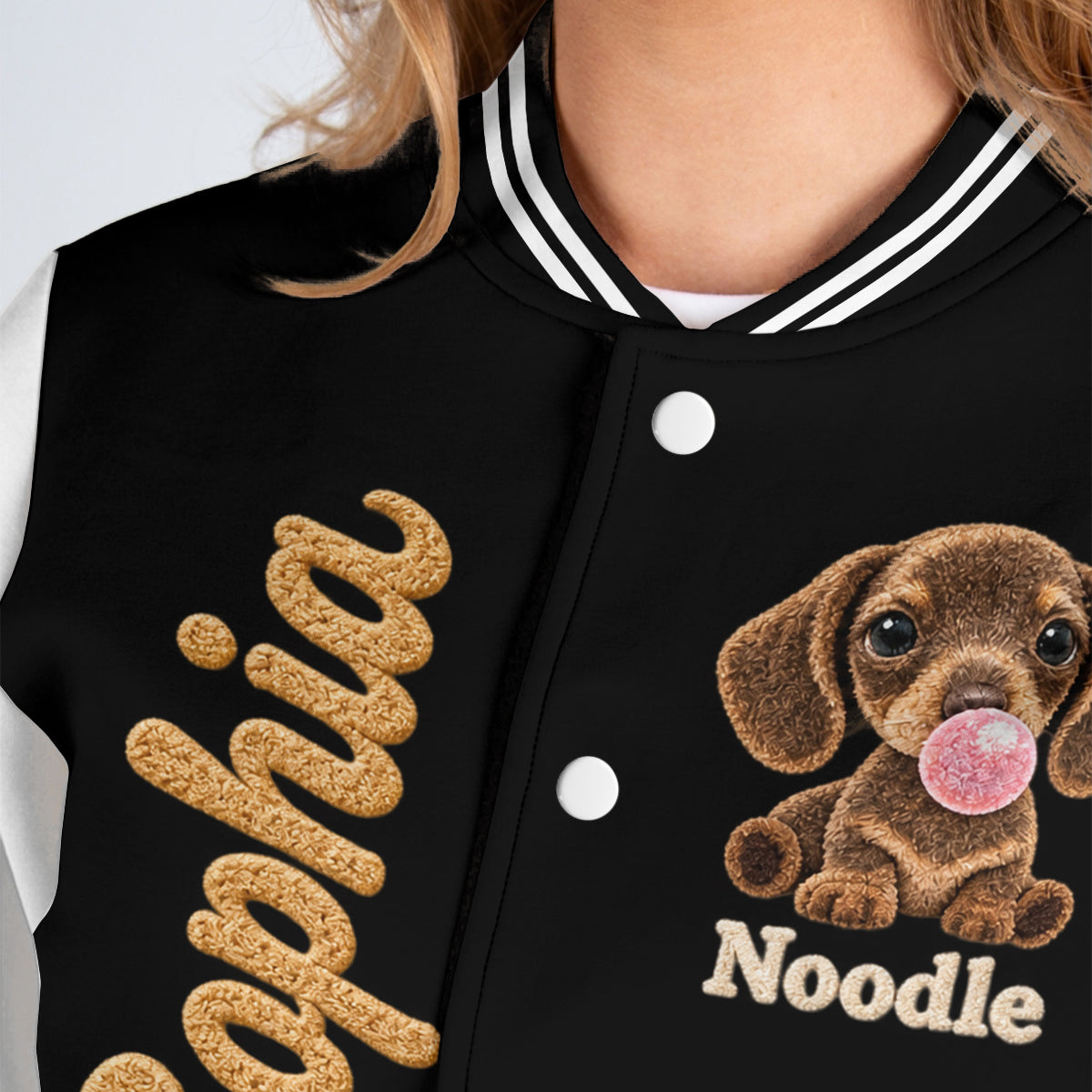Personalized Black and White Spotted Dalmatian Varsity Jacket Dog Lover Gift