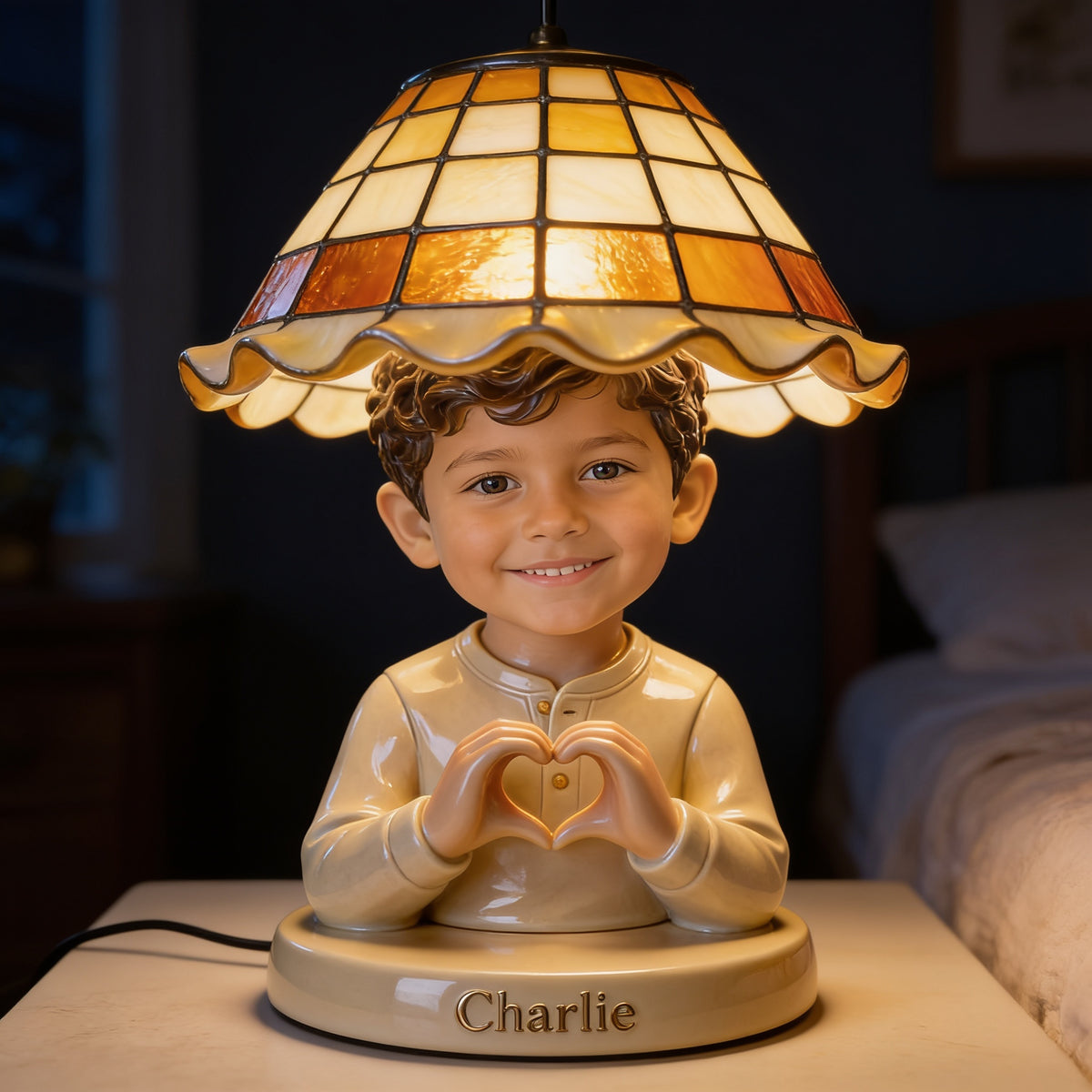 Personalized Latino Little Boy Acrylic LED Night Light Son Grandson Nephew Gift