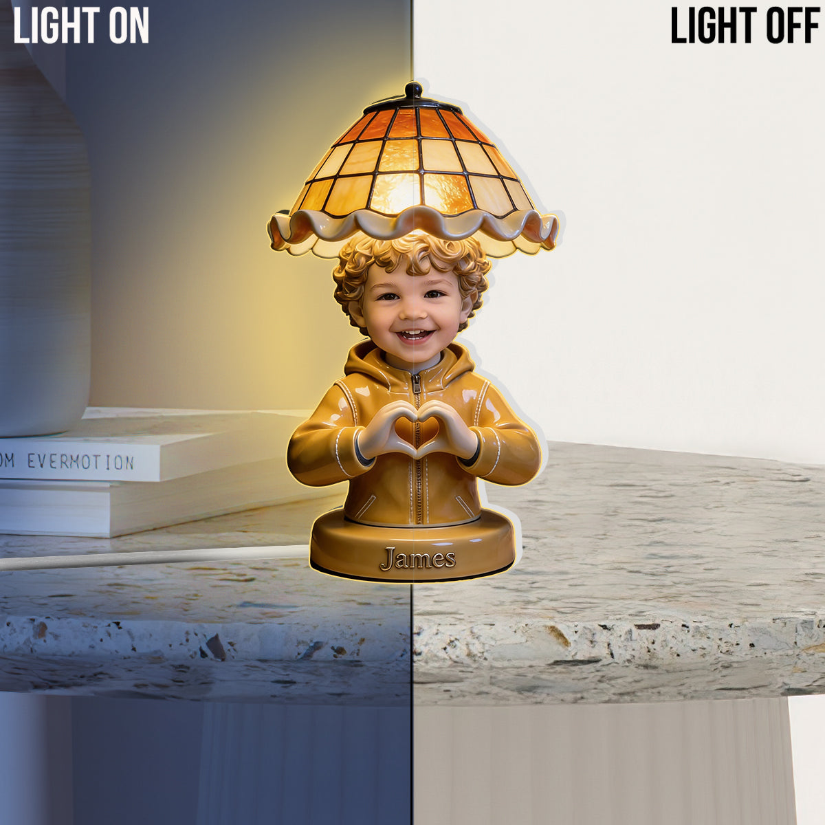 Personalized Little Girl Acrylic LED Night Light, Gift for Daughter Granddaughter Niece