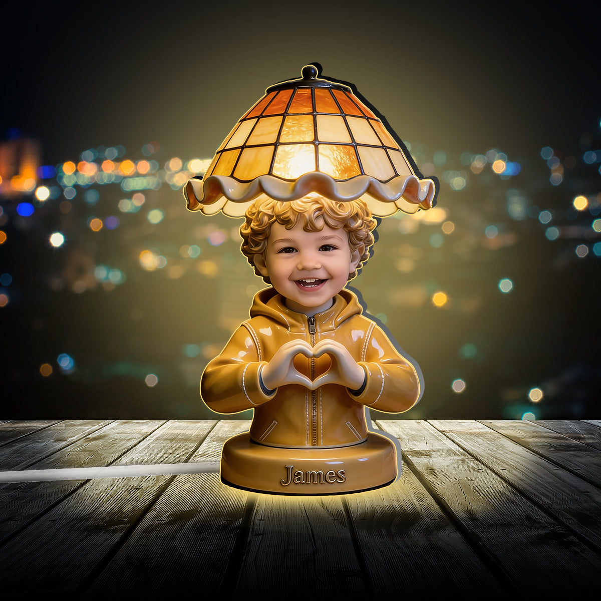 Personalized Little Girl Acrylic LED Night Light, Gift for Daughter Granddaughter Niece
