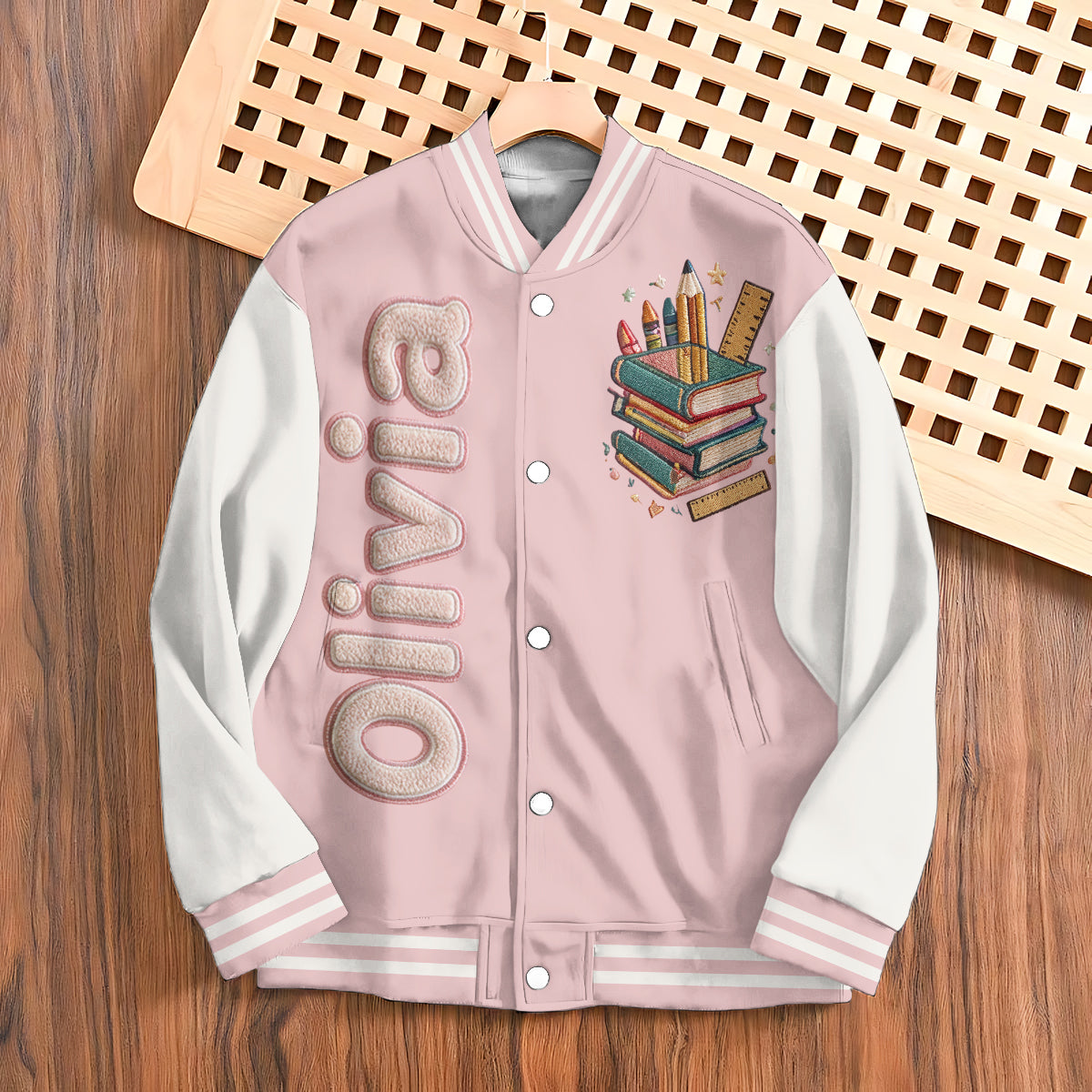 Personalized Latina Little Girl Varsity Jacket Custom Name Gift for Daughter Granddaughter Niece