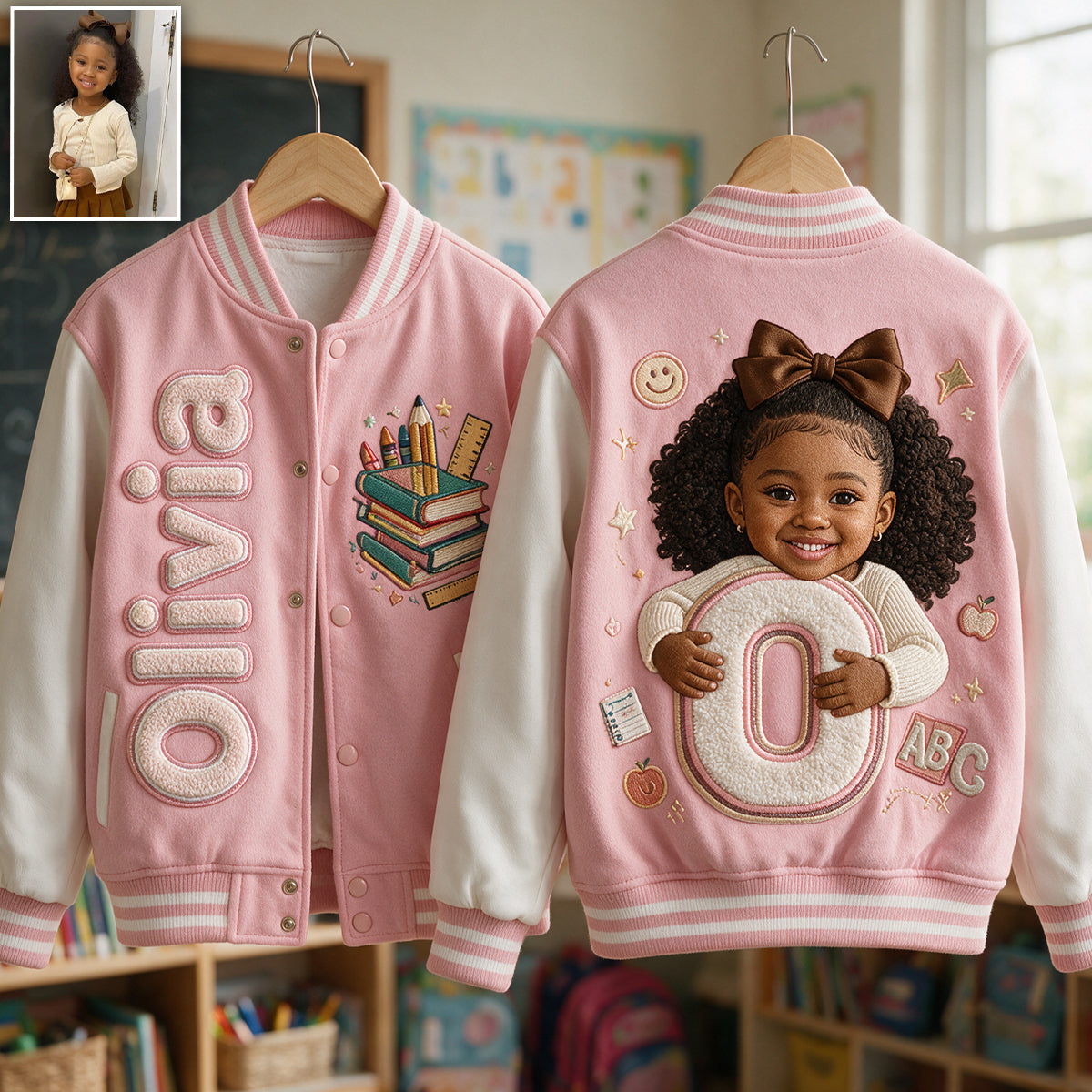 Personalized Latino Little Boy Custom Name Kids Varsity Jacket Son Grandson Gift