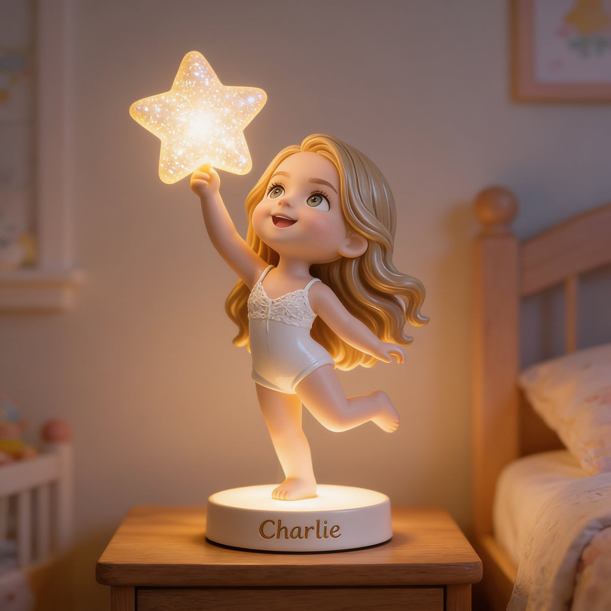 Personalized Little Girl Acrylic LED Night Light, Gift for Daughter Granddaughter Niece